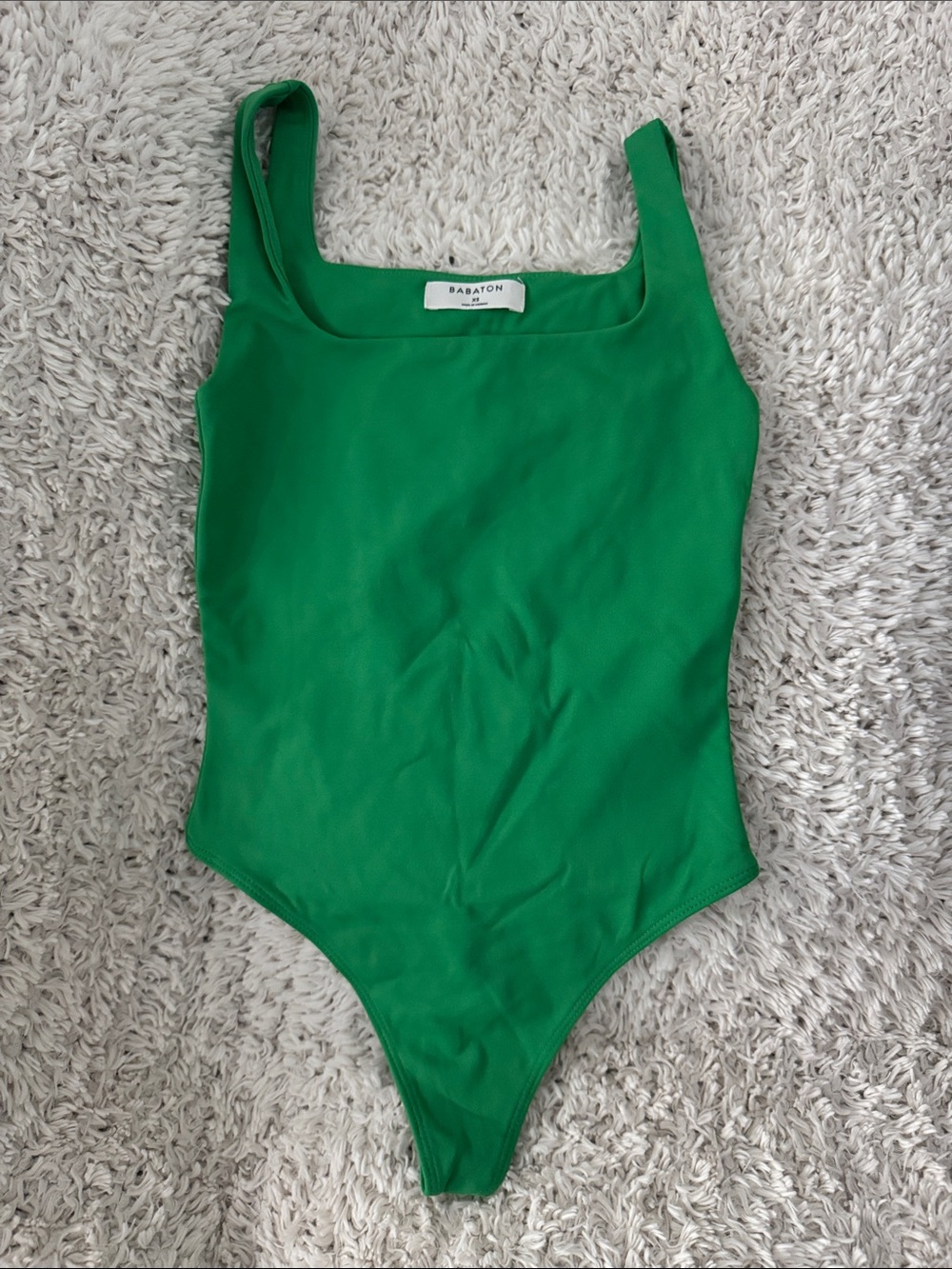 Babaton Emerald Green Square-Neck Kids One-Piece